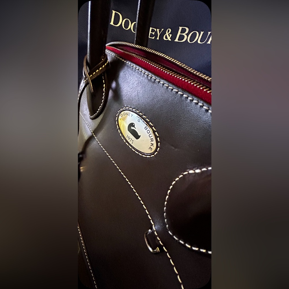 Dooney Bourke Toscana Florentine somed satchel, ESPRESSO, comes with dust bag - Picture 10 of 10